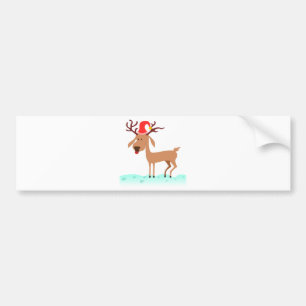 Cartoon Reindeer Autoaufkleber