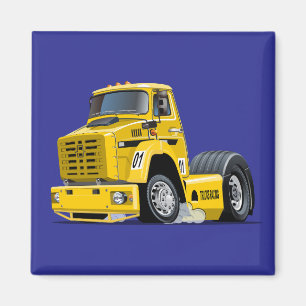 Cartoon-Renntruck Magnet