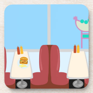 Cartoon Retro Fifties Diner Getränkeuntersetzer
