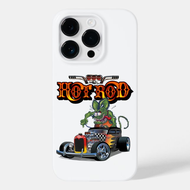 Cartoon Retro-frisierte Auto Case-Mate iPhone 14 Pro Hülle (Rückseite)