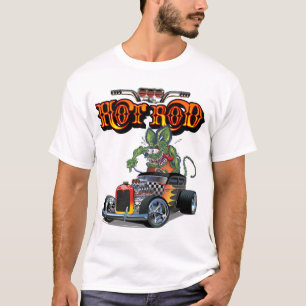 Cartoon Retro-frisierte Auto T-Shirt