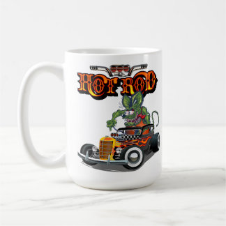 Cartoon Retro-Hot-Rod Kaffeetasse