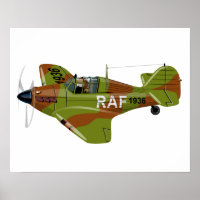 Cartoon-Retro-Kämpfer Flugzeug