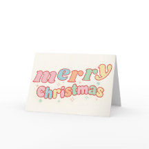 Cartoon Retro Kinder Frohe Weihnachten