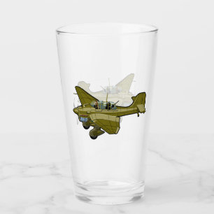 Cartoon-Retrobomber Glas