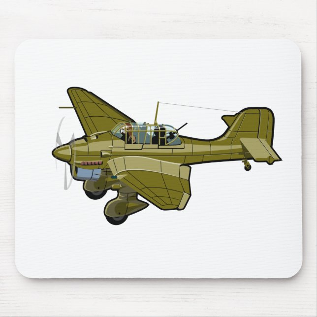 Cartoon-Retrobomber Mousepad (Vorne)