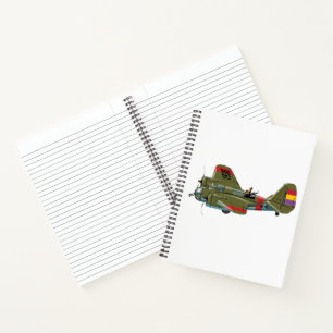 Cartoon-Retrobomber Notizbuch