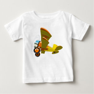 Cartoon-Retroflugzeug Baby T-shirt