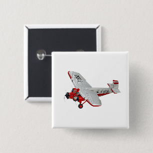 Cartoon-Retroflugzeug Button