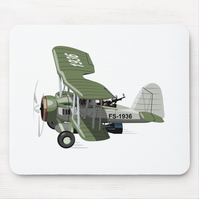 Cartoon-Retroflugzeug Mousepad (Vorne)