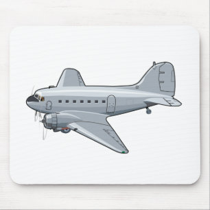 Cartoon-Retroflugzeug Mousepad