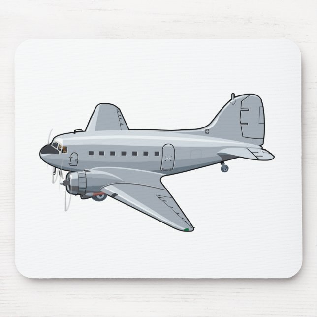 Cartoon-Retroflugzeug Mousepad (Vorne)