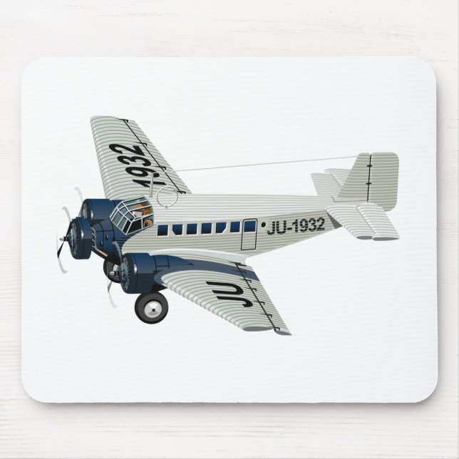 Cartoon-Retroflugzeug Mousepad (Vorne)