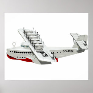 Cartoon-Retroflugzeug Poster