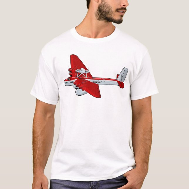 Cartoon-Retroflugzeug T-Shirt (Vorderseite)