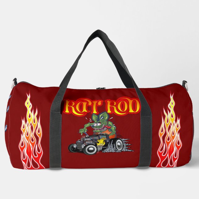 Cartoon Retrorat Rod Duffle Bag (Vorderseite)