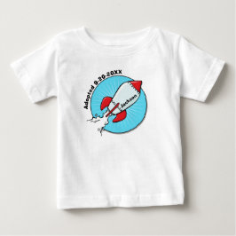 Cartoon-Rocket-Schiffs-Adoptions-Spaß-Entwurf Baby T-shirt