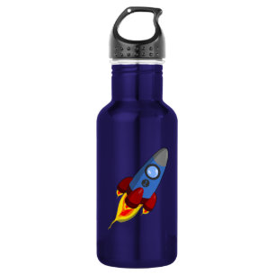 Cartoon Rocketship Trinkflasche