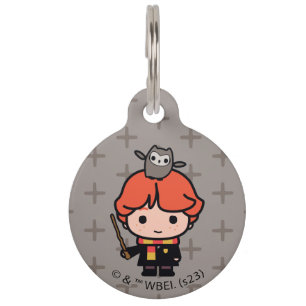 Cartoon Ron Weasley und Pigwidgeon Haustiermarke