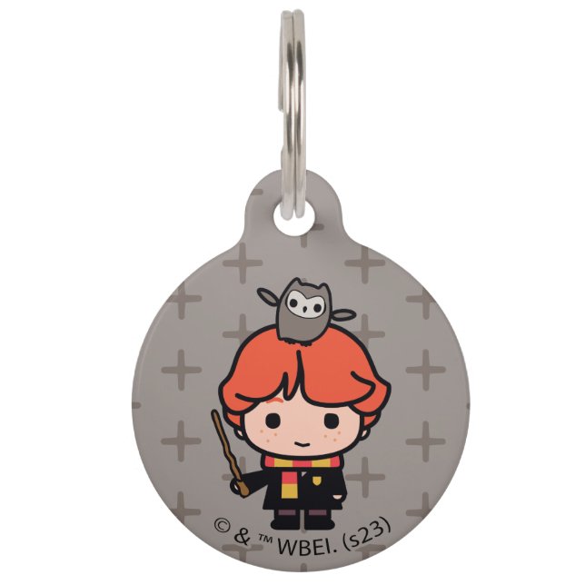 Cartoon Ron Weasley und Pigwidgeon Haustiermarke (Vorderseite)