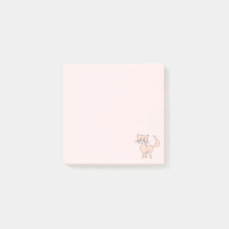 Cartoon Rosa Katze Hübsch Pink Rosa Post-it Klebezettel
