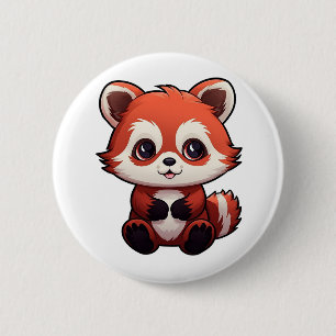 Cartoon Roter Panda Button