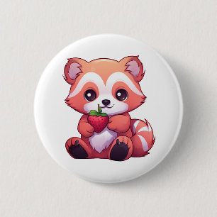 Cartoon Roter Panda Button