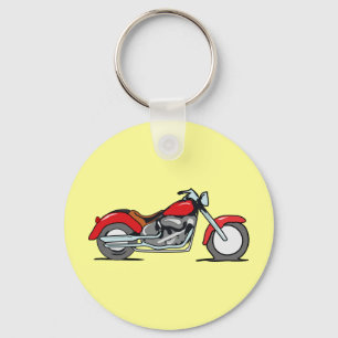 Cartoon-rotes Motorrad - Motorrad Schlüsselanhänger