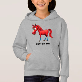Cartoon Rotes Pferd Hoodie
