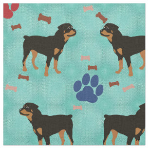 Cartoon Rottweiler Stoff
