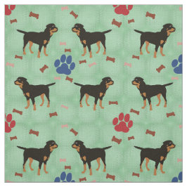 Cartoon Rottweiler Stoff