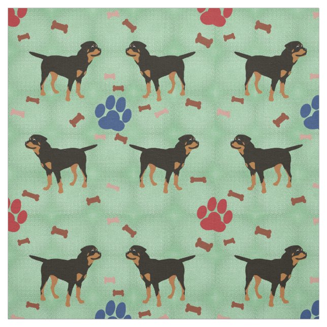 Cartoon Rottweiler Stoff (Muster)