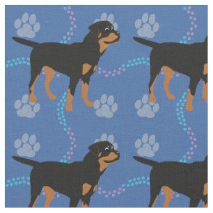 Cartoon Rottweiler Stoff