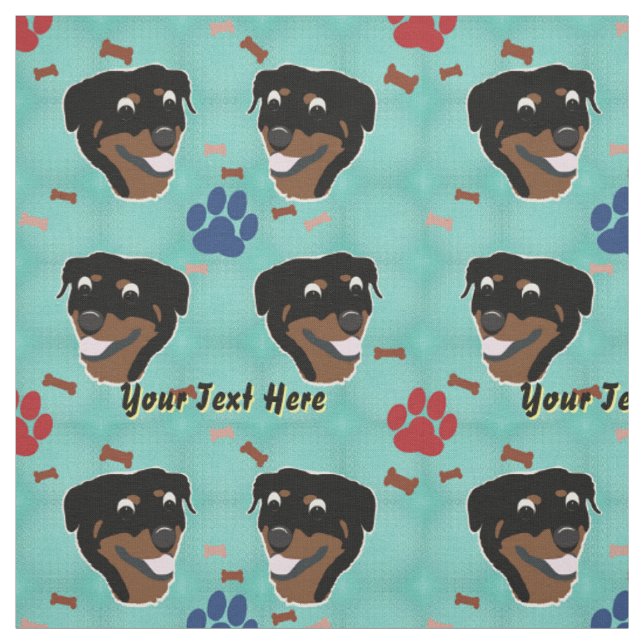 Cartoon Rottweiler Stoff (Muster)