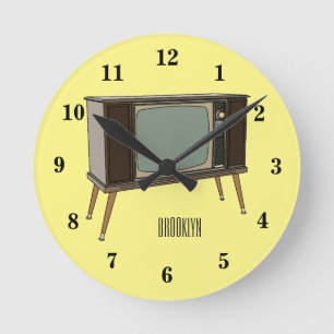 Cartoon Runde Wanduhr