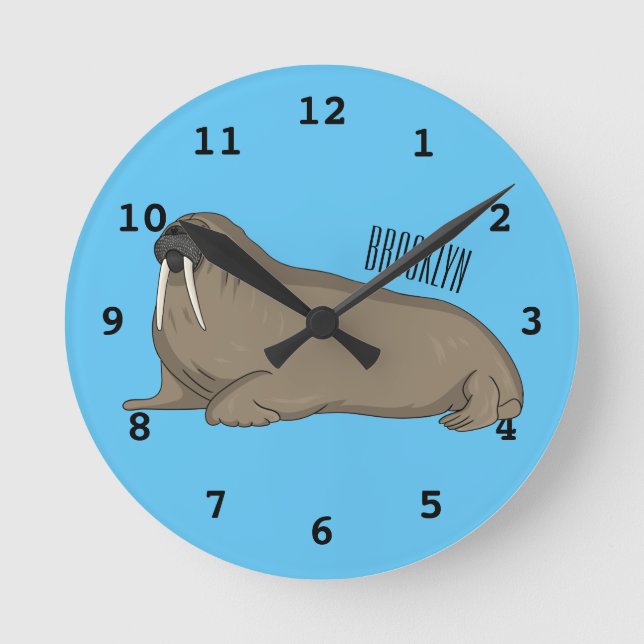 Cartoon Runde Wanduhr (Vorderseite)