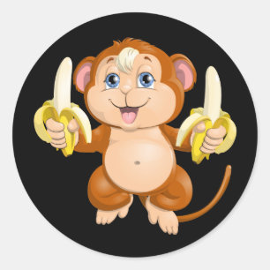 Cartoon Runder Aufkleber