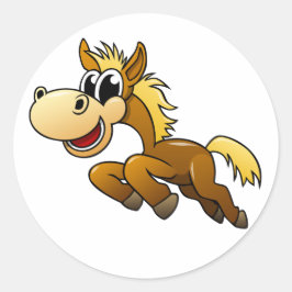 Cartoon Runder Aufkleber