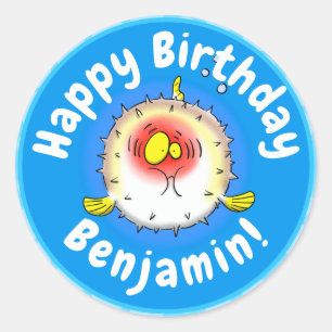 Cartoon Runder Aufkleber