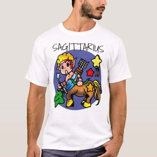 Cartoon Sagittarius Archer Centaur T-Shirt (Vorderseite)