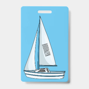 Cartoon Sailboat Ausweis