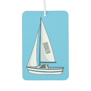 Cartoon Sailboat Autolufterfrischer