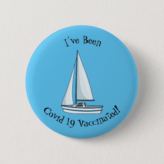 Cartoon Sailboat Button (Vorderseite)