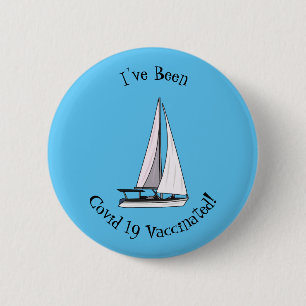 Cartoon Sailboat Button