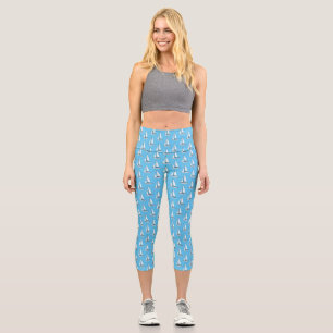 Cartoon Sailboat Capri Leggings