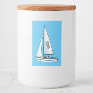Cartoon Sailboat Lebensmitteletikett
