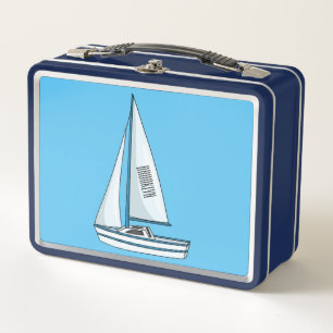 Cartoon Sailboat Metall Brotdose