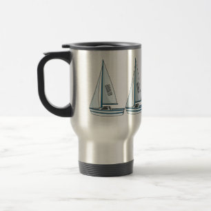 Cartoon Sailboat Reisebecher