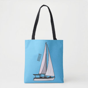 Cartoon Sailboat Tasche