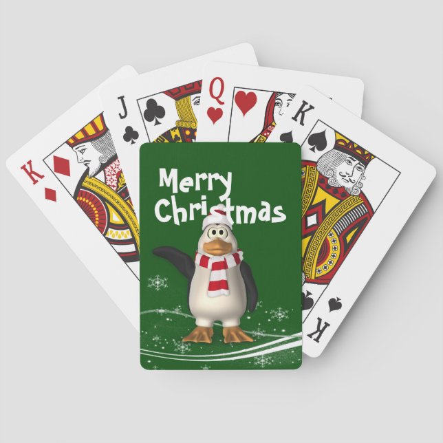 Cartoon Santa Claus Weihnachten Spielkarten (Rückseite)